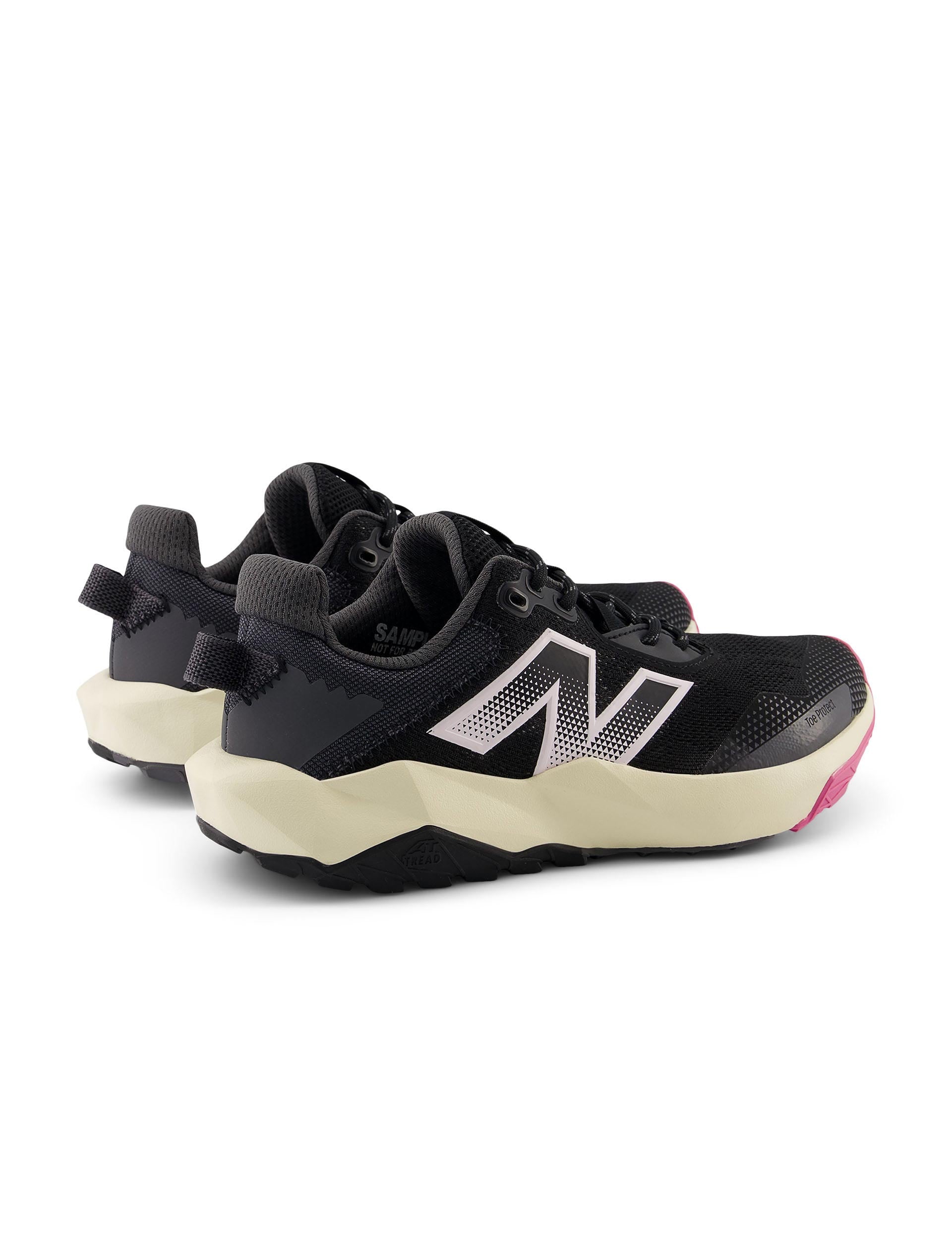 DynaSoft Nitrel v6 Running Shoes for Women - Black/Pink Granite/Angora - Lightweight Trail Running Sneakers for Hiking & Outdoor Activities