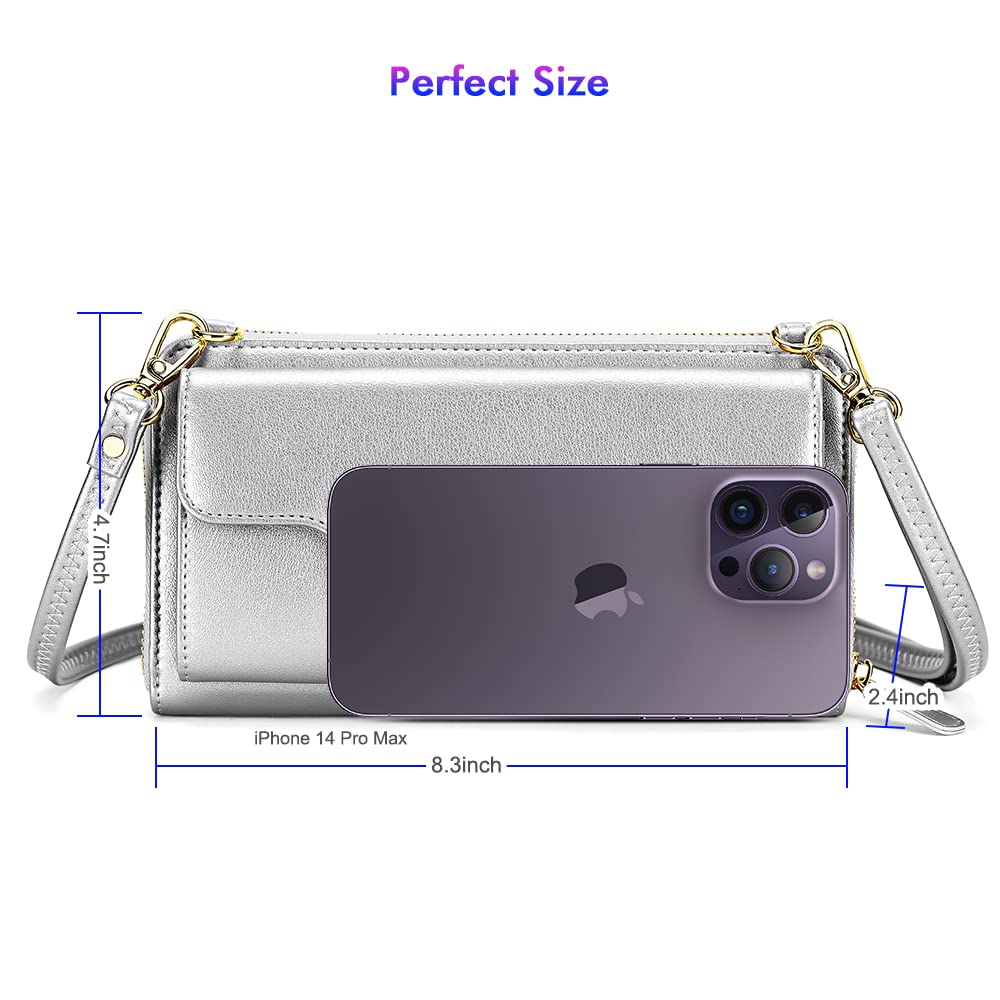 Nuoku Crossbody Bags for Women - RFID Blocking Wristlet Wallet & Small Clutch Purse with Phone Pocket | Perfect for Travel, Shopping, and Everyday Use