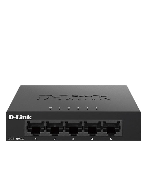 D-Link DGS-105GL 5-Port Gigabit Unmanaged Ethernet Switch - High-Speed Network Hub for Home Office, Gaming & Small Business Use