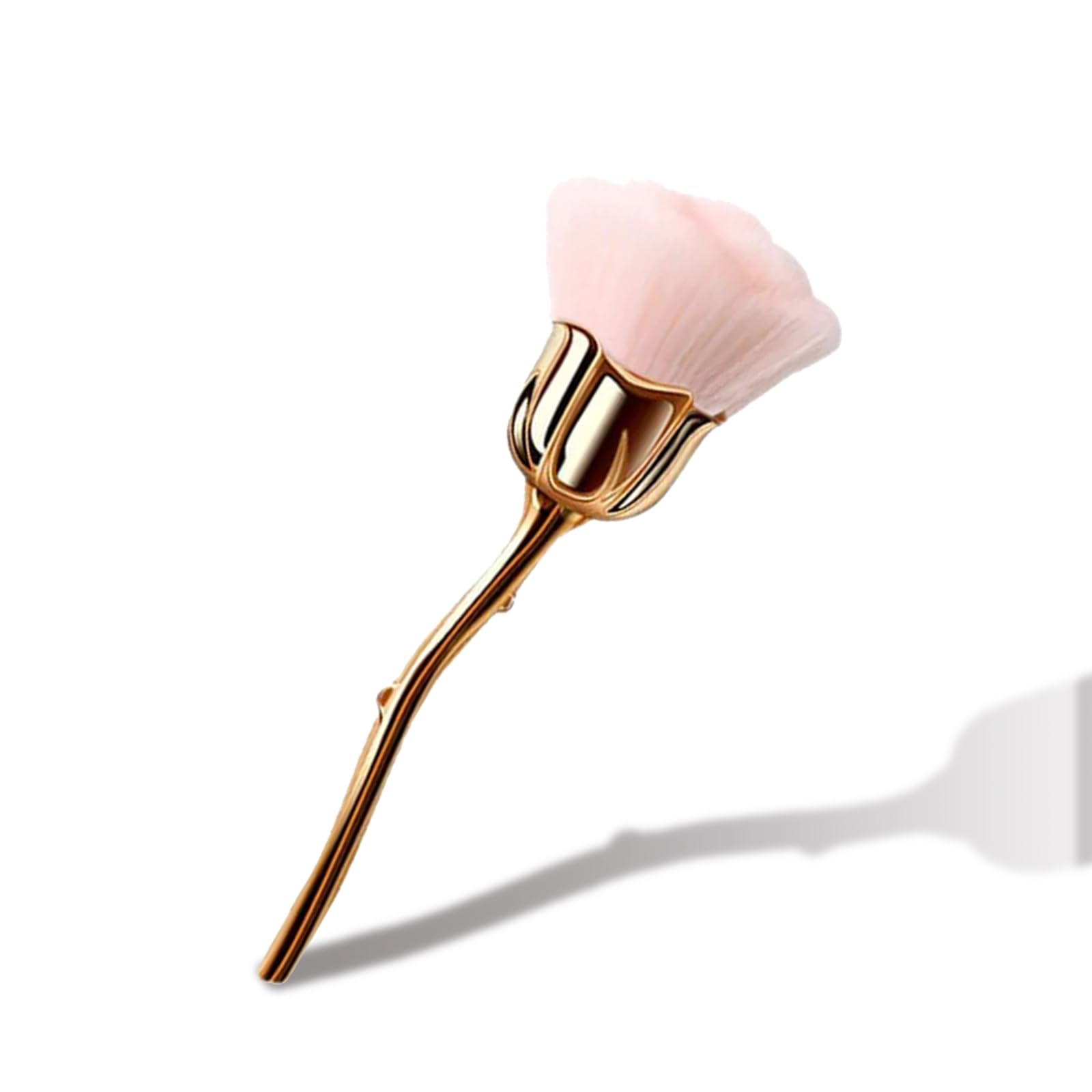 Rose Head Nail Dust Brush for Manicure - Professional Nail Powder Brush with Soft Bristles, Nail Art Accessories for Dust Removal & Makeup Application - Perfect for Home & Salon Nail Care
