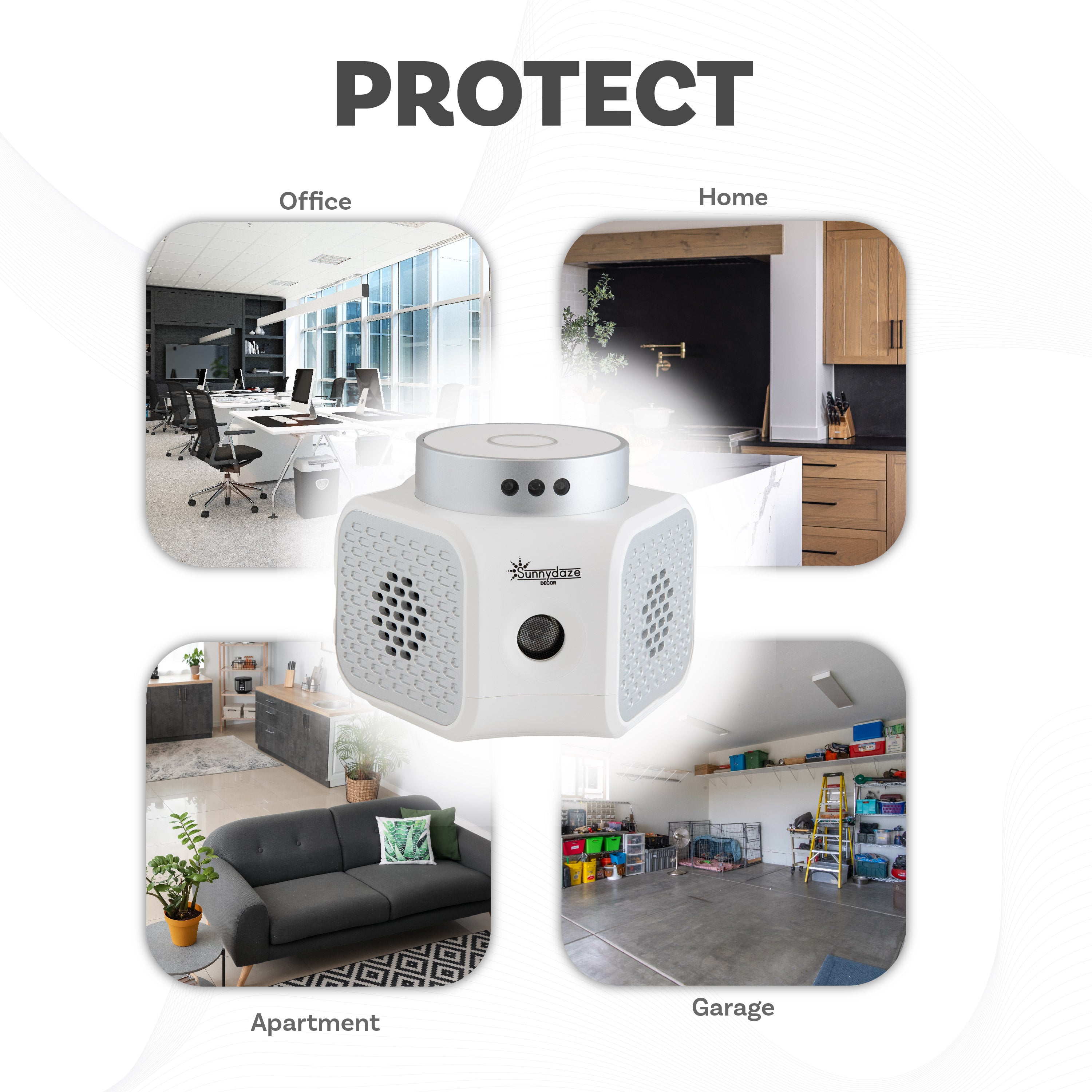 360° Ultrasonic Mouse Repellent Plug-In with Flashing Lights - Indoor Pest Control for Home, Kitchen, Garage & Office