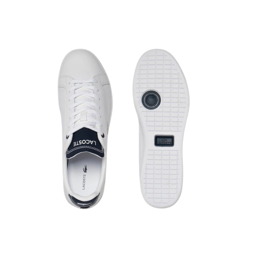 Lacoste Carnaby Pro 223 Sneakers for Men - White & Navy Blue Athletic Shoes for Running, Walking & Casual Wear