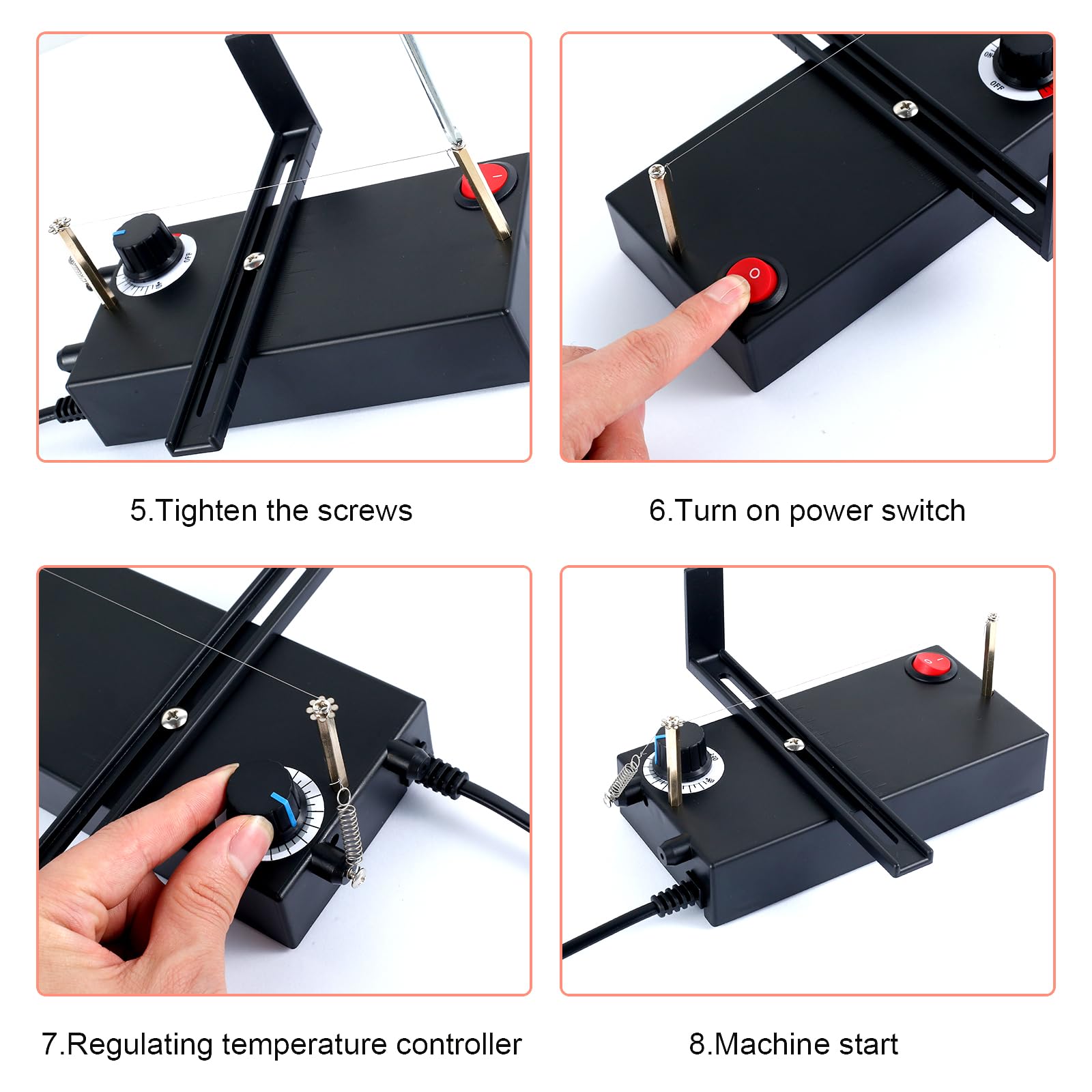 Electric Ribbon Cutter with 3 Heating Wires - Hot Thermal Rope Cutting Tool for Elastic Bands & Braided Ribbons | Safe & Portable Heat Cutter for DIY Crafts, Gift Wrapping & Fabric Projects