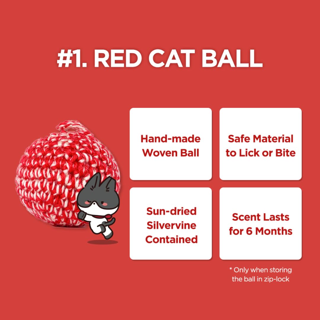 JAYU PET Cat Holic Ball with Silvervine & Catnip Spray Set - 2.7 inch Handmade Kicker Toy & 1oz Essential Oil Spray for Indoor Cats - Stress Relief, Calming, Exercise - Perfect for Playtime & Anxiety Relief