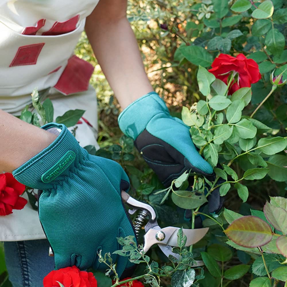 Stab-Resistant Gardening Gloves - Thick & Durable Wear-Resistant Gloves for Floral Planting, Rose Pruning & Outdoor Work - Perfect for Landscaping, Yard Work & Thorn Protection