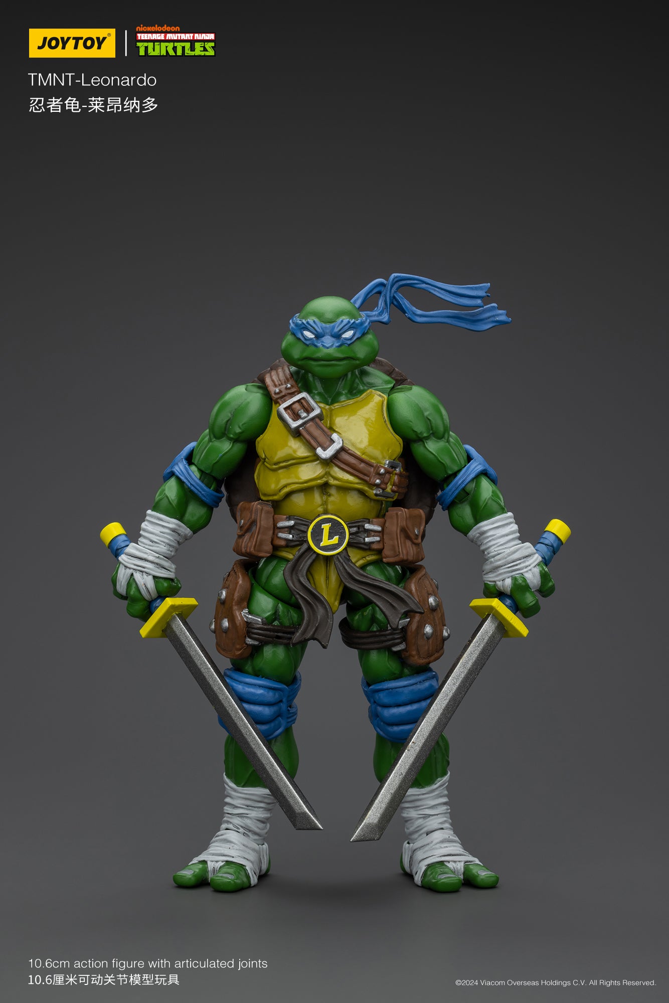 1/18 JOYTOY TMNT Action Figures Set - Michelangelo, Donatello, Leonardo & Raphael (Reissue Version) - Collectible Teenage Mutant Ninja Turtles Toys for Display & Play