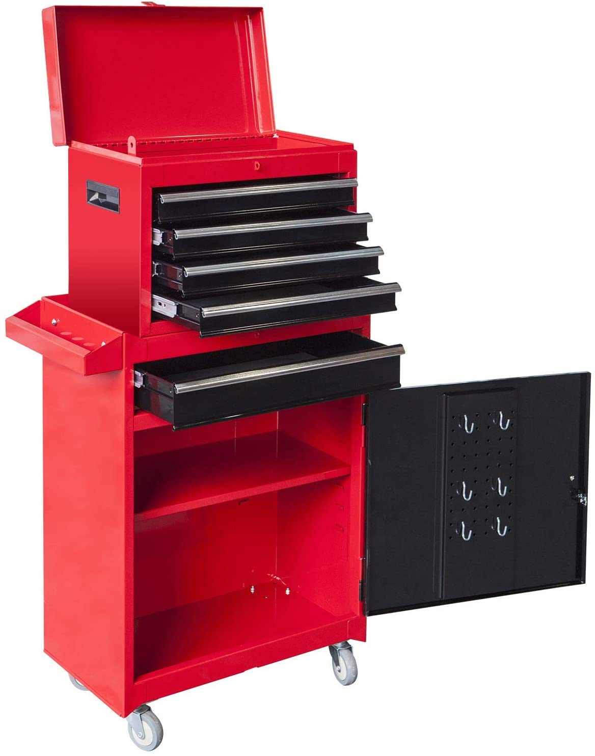 BIG RED Portable Tool Box - Durable & Lightweight Tool Storage for Home, Garage, and Worksite Organization | Perfect for DIY, Construction, and Auto Repair
