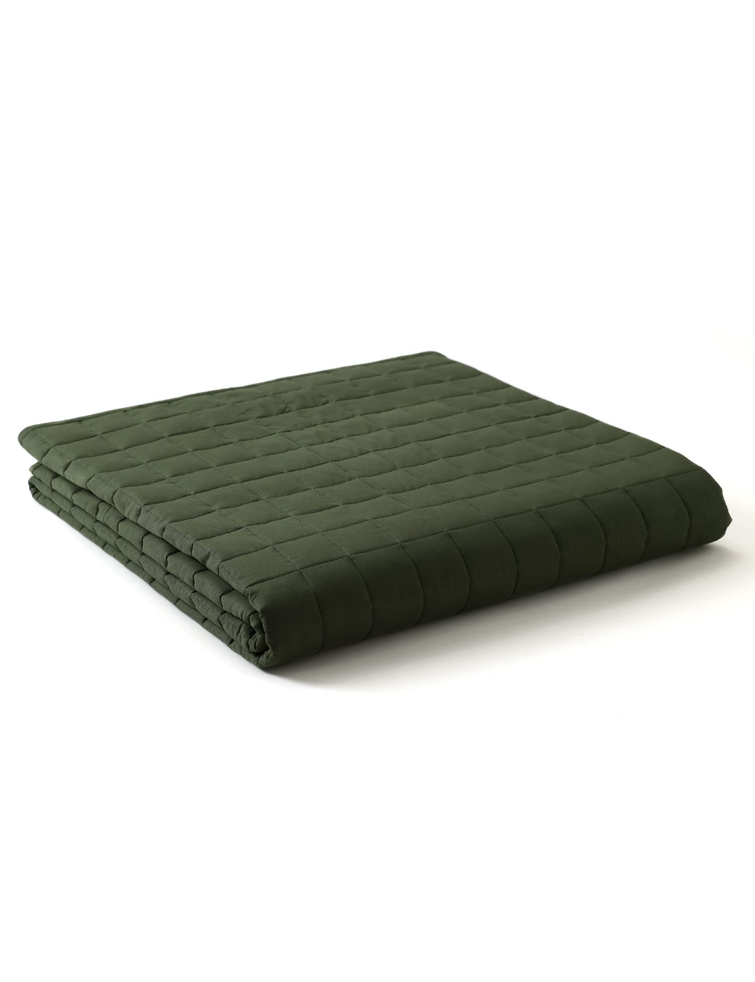 YnM Weighted Blanket 15lbs - Premium Cotton Cooling Blanket with Glass Beads for Adults & Couples (80