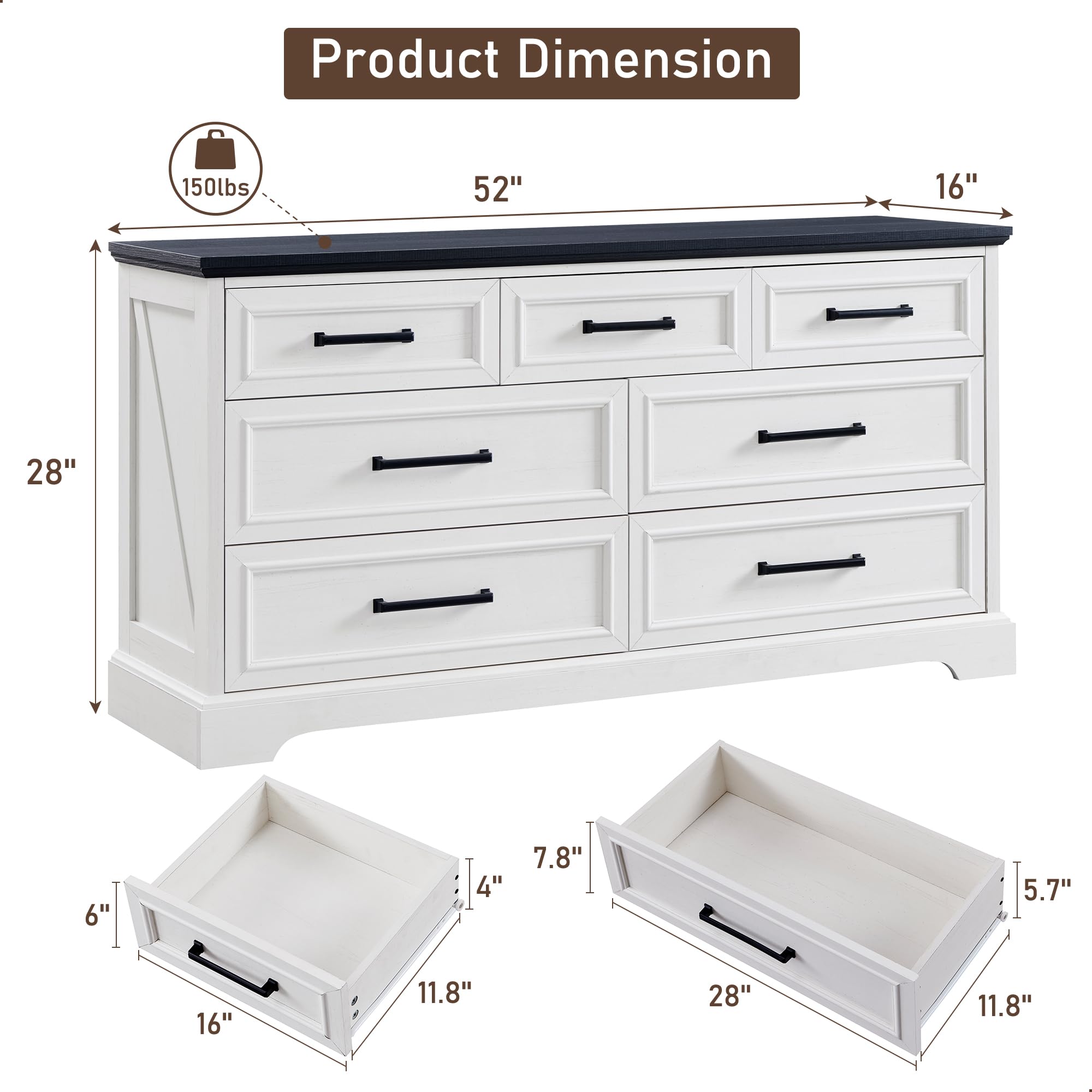 7-Drawer Dresser, 52