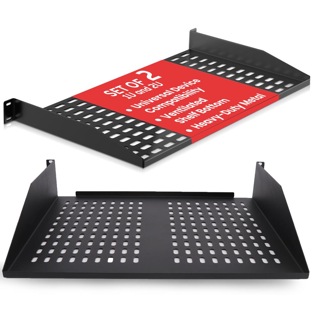 Heavy Duty Server Rack Mounting Tray - 1U/2U Universal Slide Rail Kit for Network Equipment | Perfect for Data Centers, Server Rooms & IT Infrastructure Installations