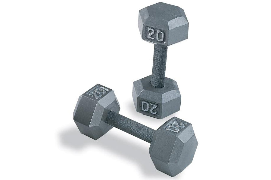 Warrior Cast Iron Hex Dumbbells - Premium Weight Set for Home Gym, Strength Training & Fitness Workouts - Perfect for CrossFit, Bodybuilding & Muscle Building Exercises