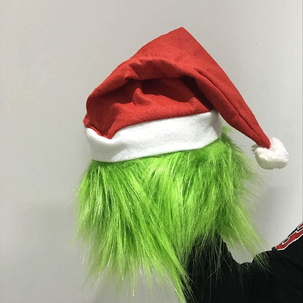 Green Christmas Cosplay Mask - Latex Full Head Mask for Halloween & Christmas Costume Parties | Perfect for Cosplay, Themed Events & Holiday Celebrations