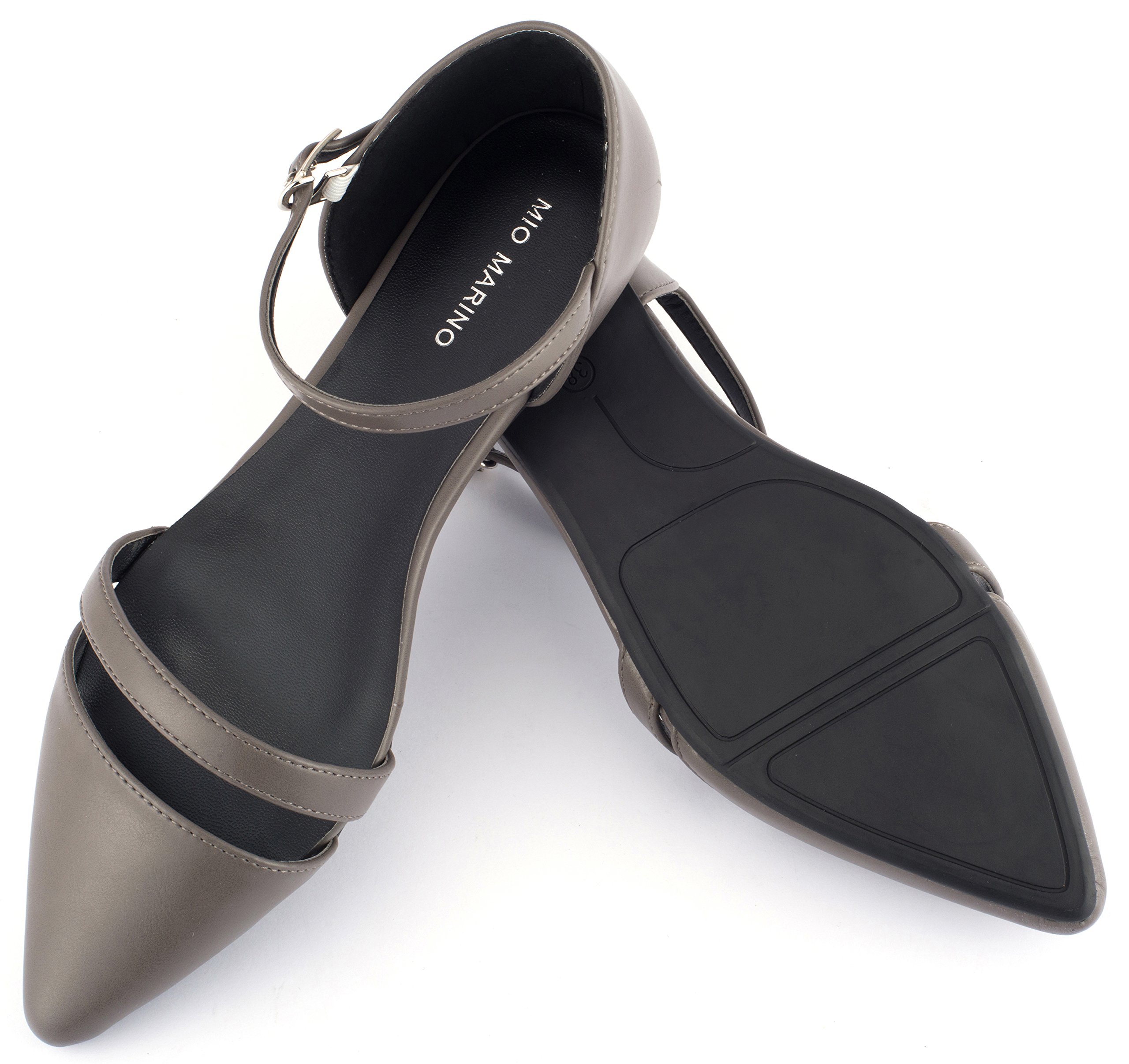 Mio Marino Women's Pointed Toe Ballet Flats - Comfortable Dress Shoes for Work, Office & Formal Occasions | Perfect for Weddings, Parties & Professional Outfits