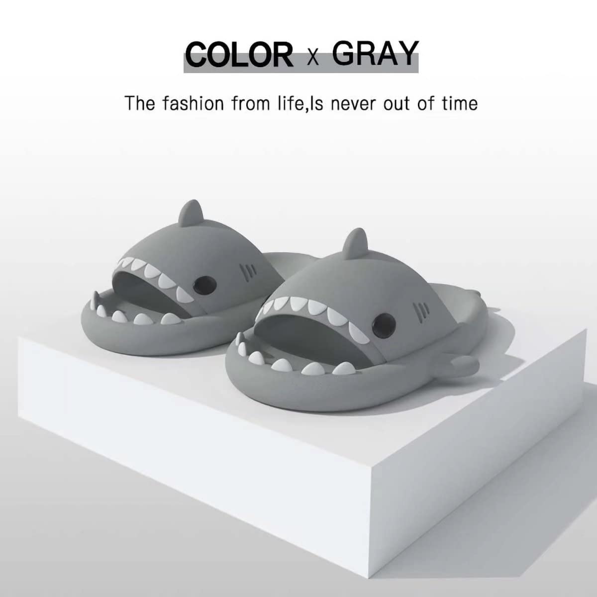 Stylish Shark Slides for Women & Men - Non-Slip Beach & Home Slippers with Open Toe Design | Perfect for Summer, Poolside, and Indoor Comfort