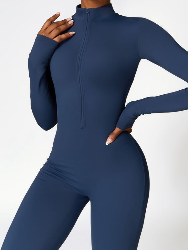 ZASUWA Women's Quick Dry Zipper Jumpsuit - Lightweight Comfortable Romper for Outdoor Activities, Travel & Casual Wear