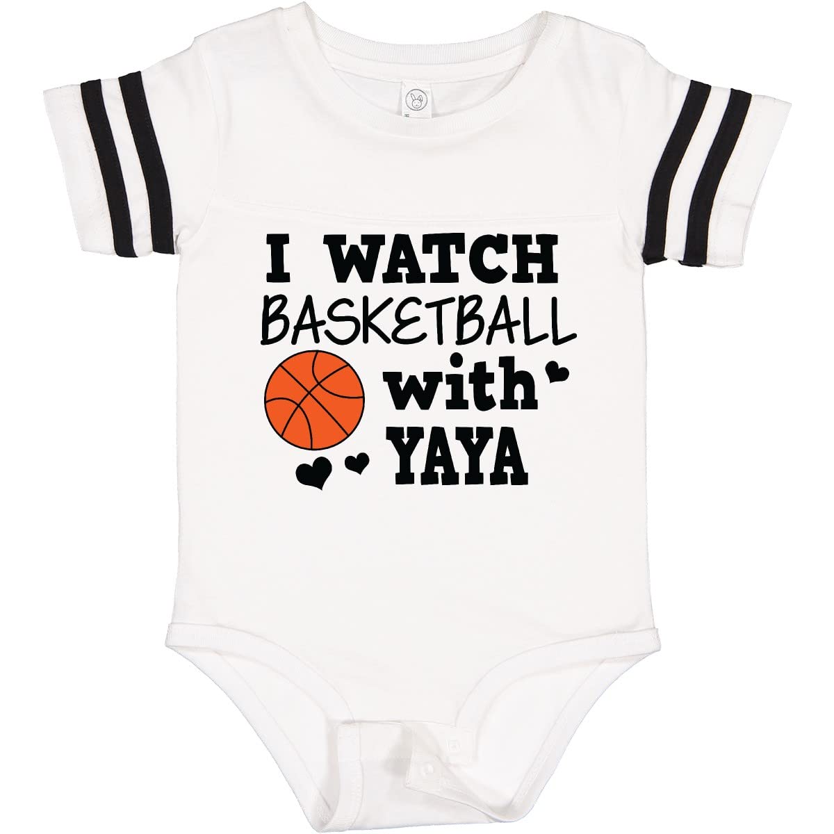 Inktastic I Watch Basketball with Yaya Baby Bodysuit - Cute Basketball Fan Outfit for Infants & Toddlers - Perfect for Game Day, Family Photos & Sports Events