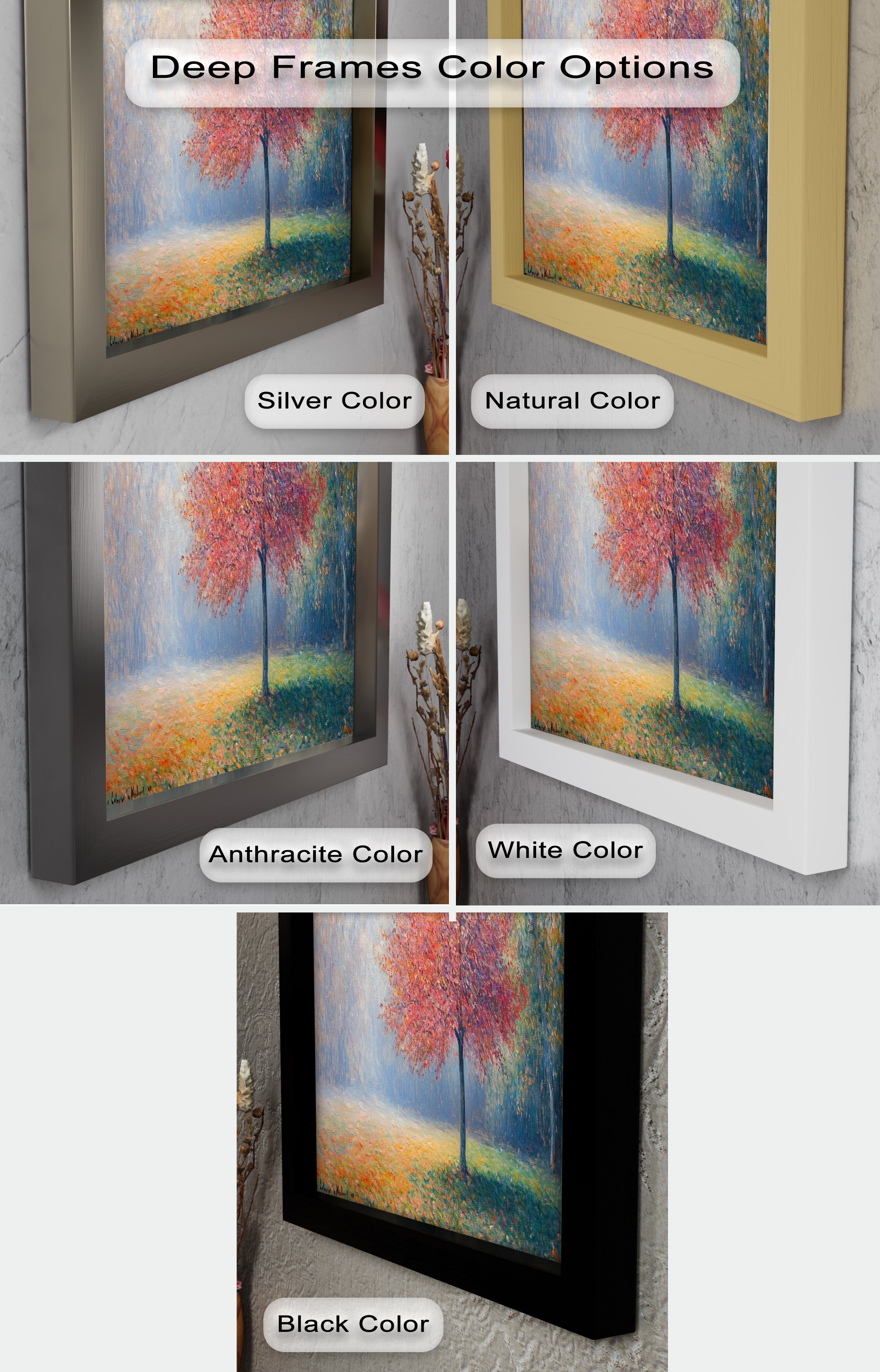 Autumn Radiance Impressionist Oil Painting - Handmade Landscape Artwork for Home Decor, Office Wall, Living Room & Gift