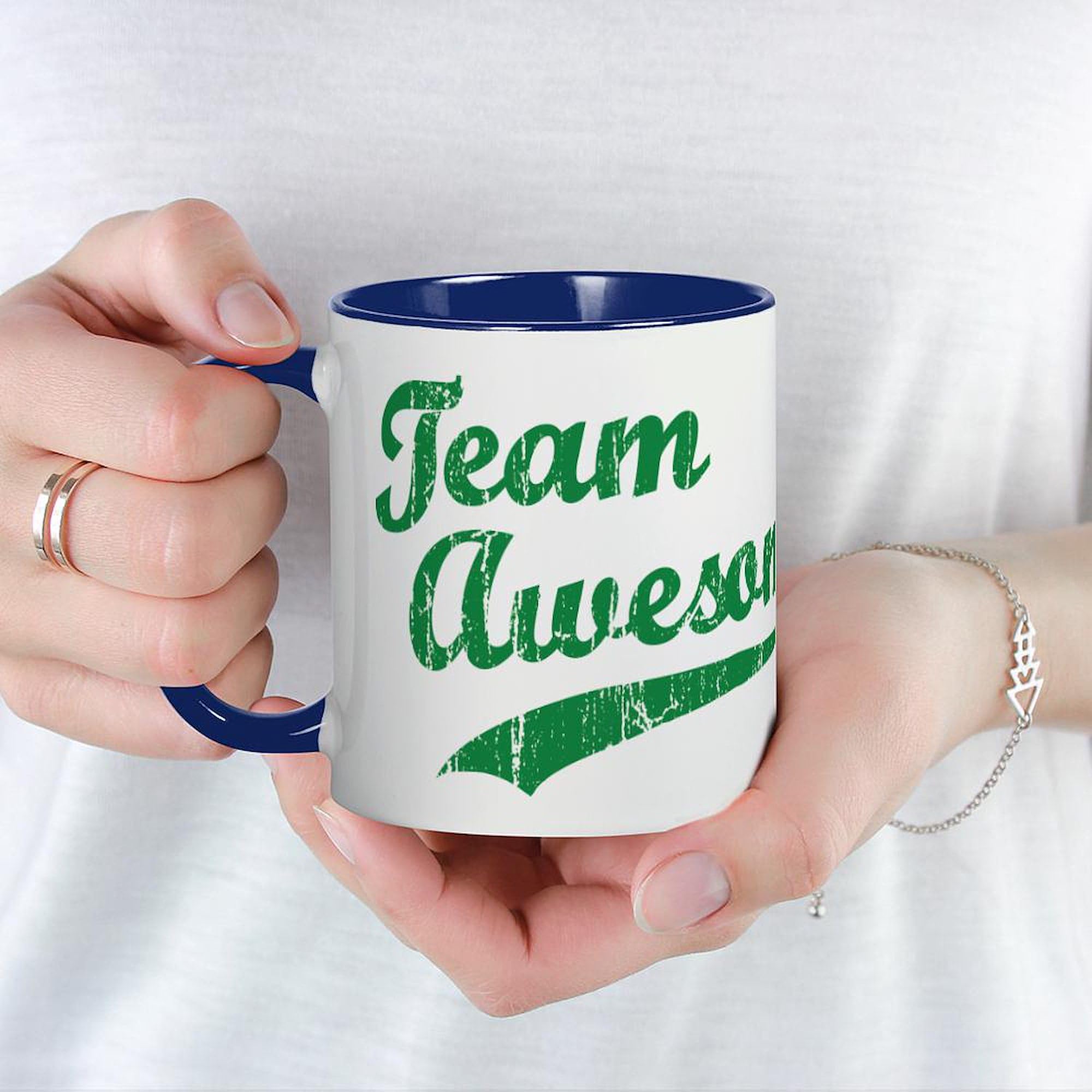 Team Awesome 11 oz (325 ml) Ceramic Coffee Mug - Perfect for Office, Home & Gifts | Durable & Dishwasher Safe
