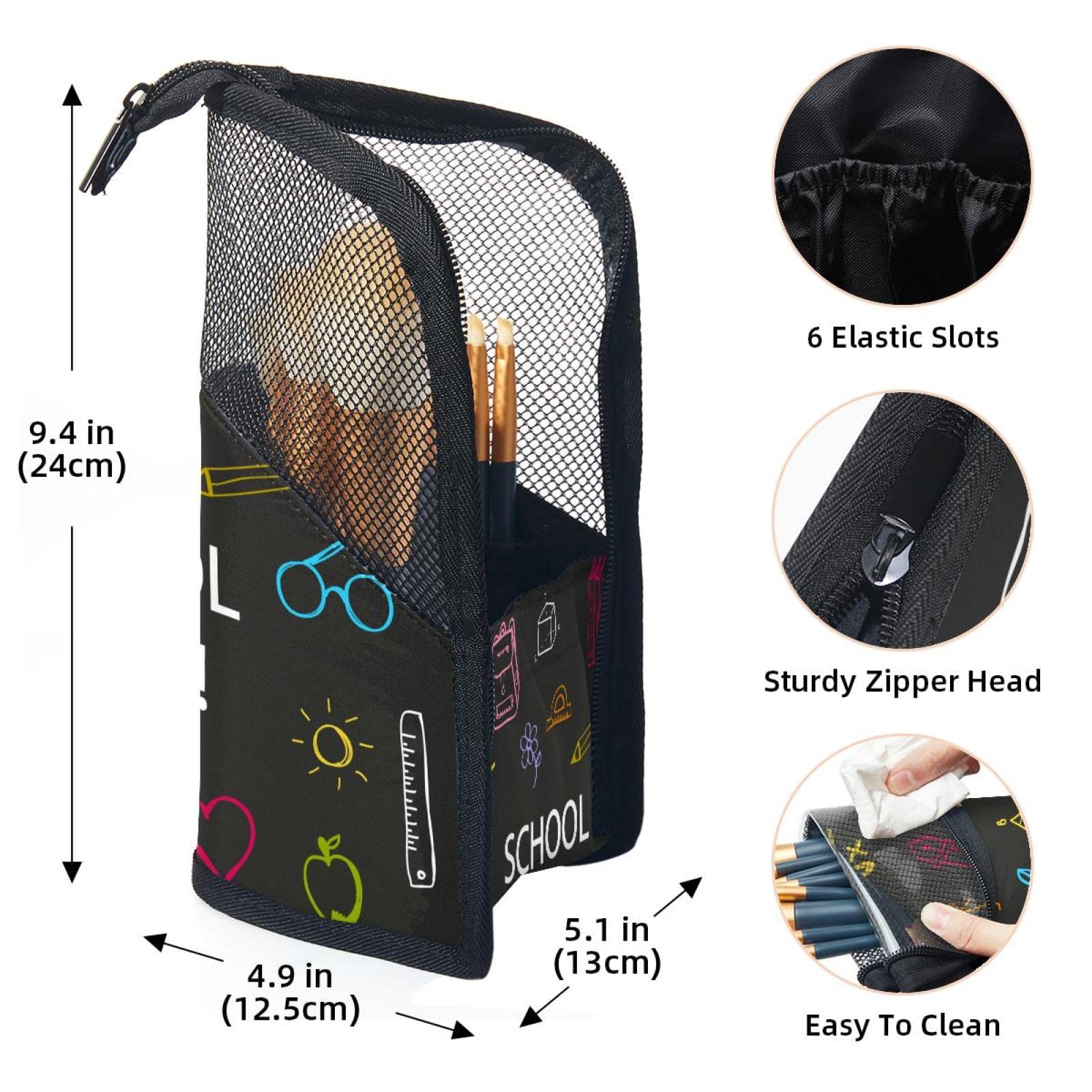 12-Piece Makeup Brush Organizer Bag with Brush Holder - Portable Cosmetic Brush Case for Travel, School & Home Storage - Perfect for Makeup Artists & Students