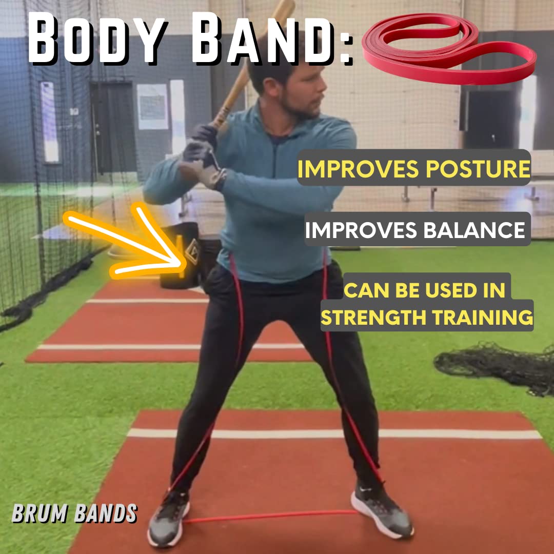 Brum Bands Baseball Swing Trainer - Hitting Equipment for Softball & Batting Practice | Improve Batting Skills