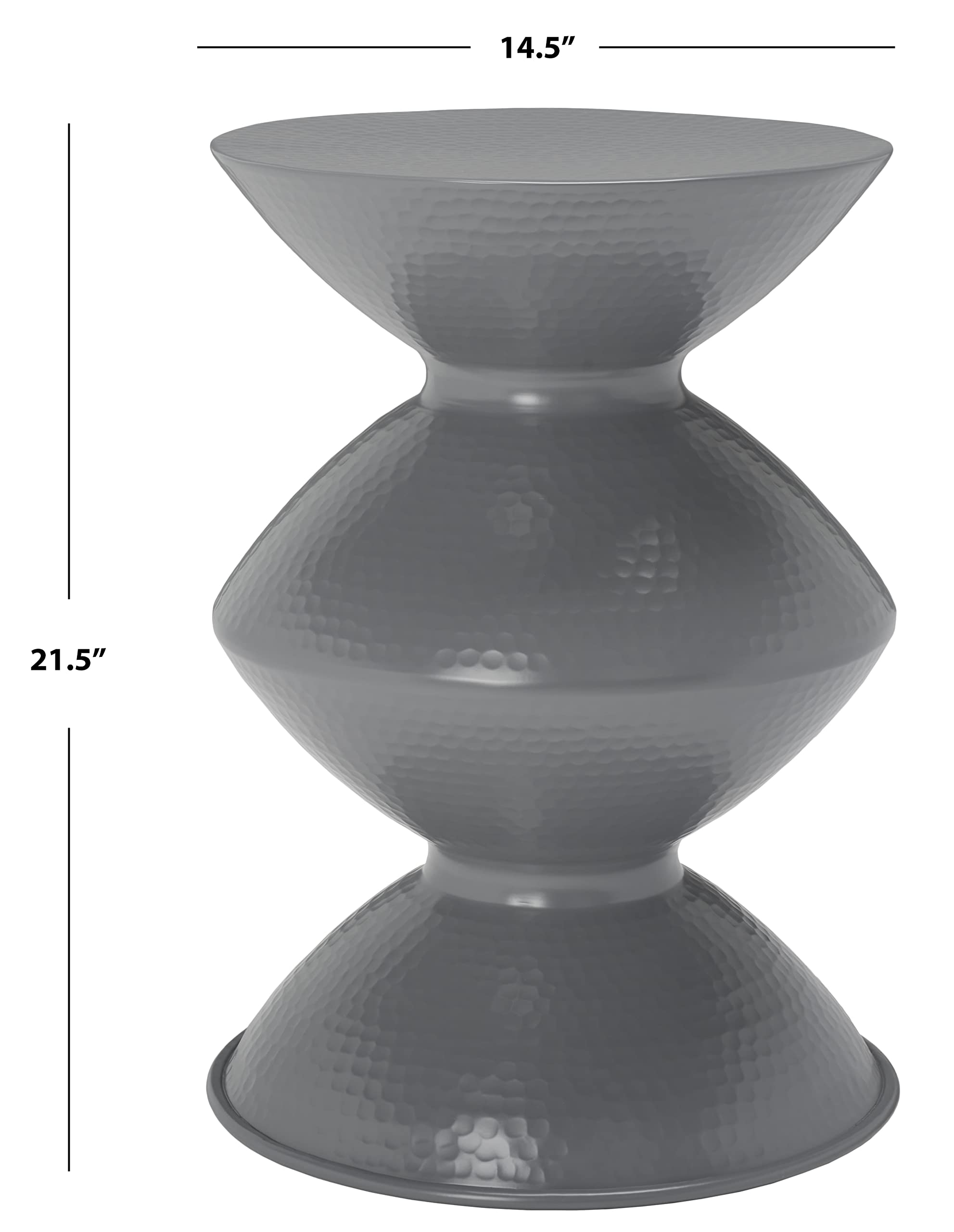 Safavieh FOX5515 Dark Grey Side Table - Modern End Table for Living Room, Bedroom, or Office - Nightstand & Accent Table with Stylish Design