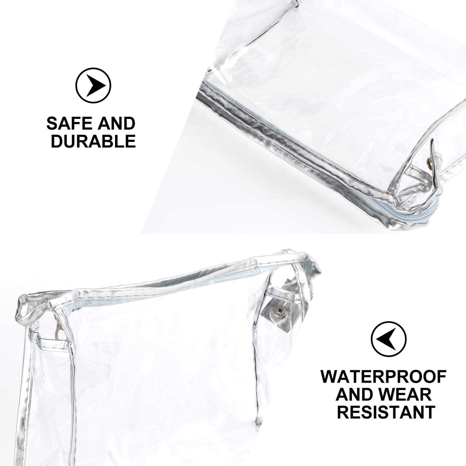 EXCLUZO 6-Piece Waterproof Makeup Bags Set - Clear Transparent Cosmetic Organizer for Travel, Toiletry Storage & Washable Makeup Pouches - Perfect for Bathroom, Gym, Beach & Daily Organization