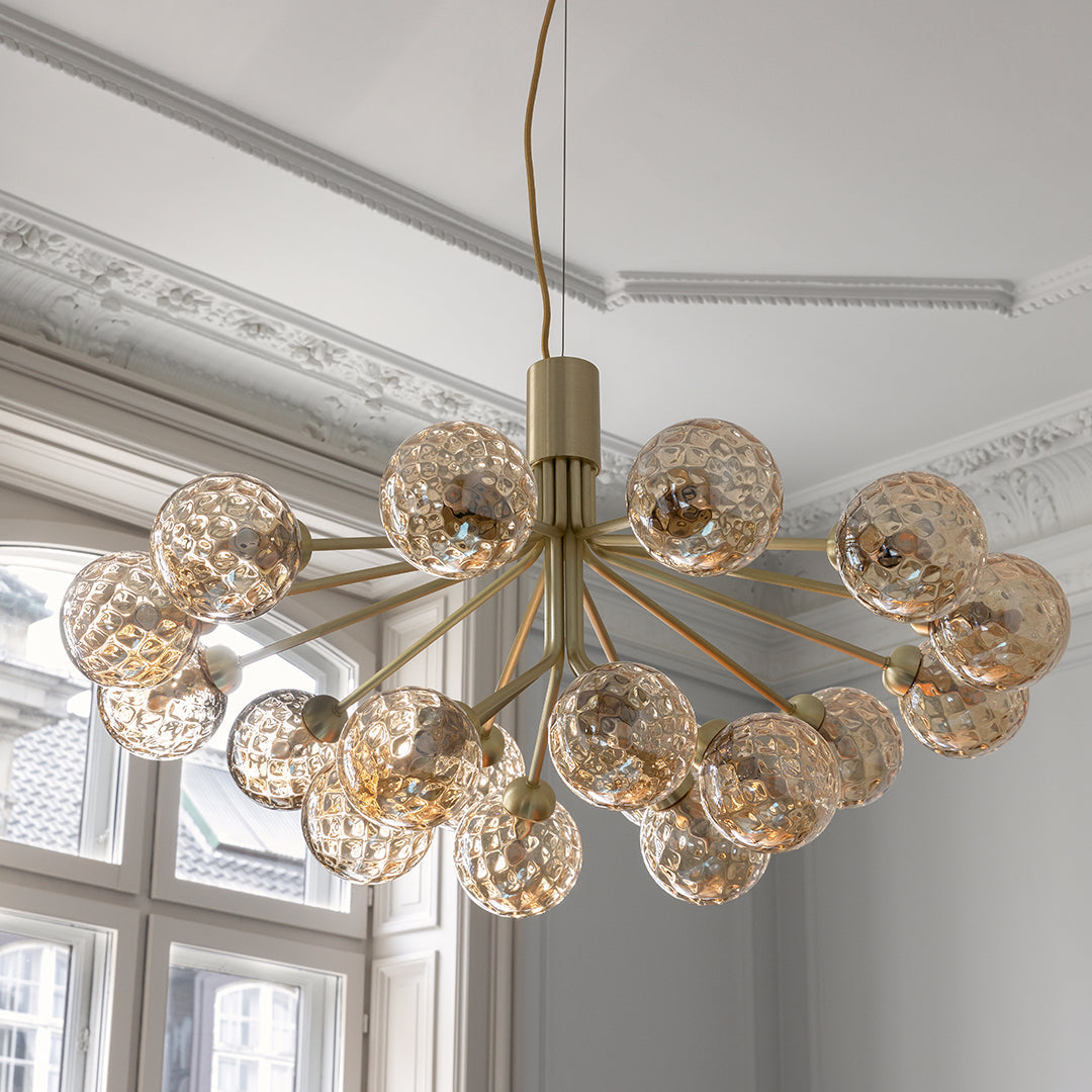 Apiales 18-Light Modern Crystal Chandelier - Elegant Dining Room Lighting Fixture for Home Decor | Perfect for Living Room, Bedroom, or Entryway