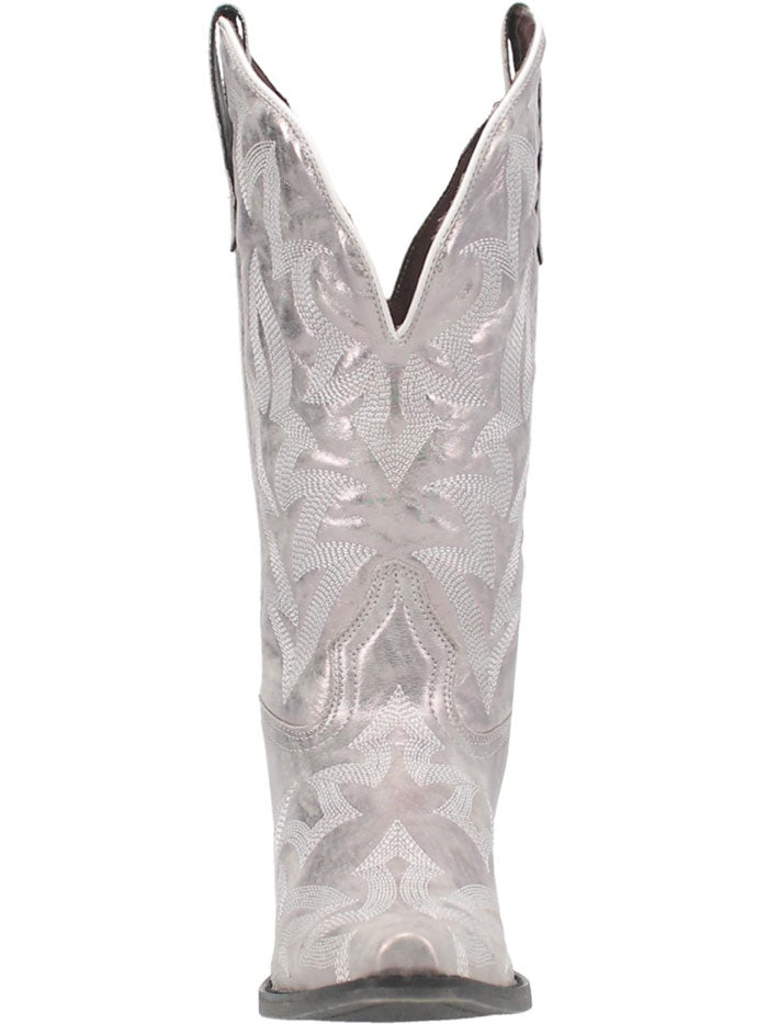 Laredo 52463 Women's DREAM GIRL Leather Boots in Silver - Perfect for Western Fashion, Country Dancing & Everyday Wear