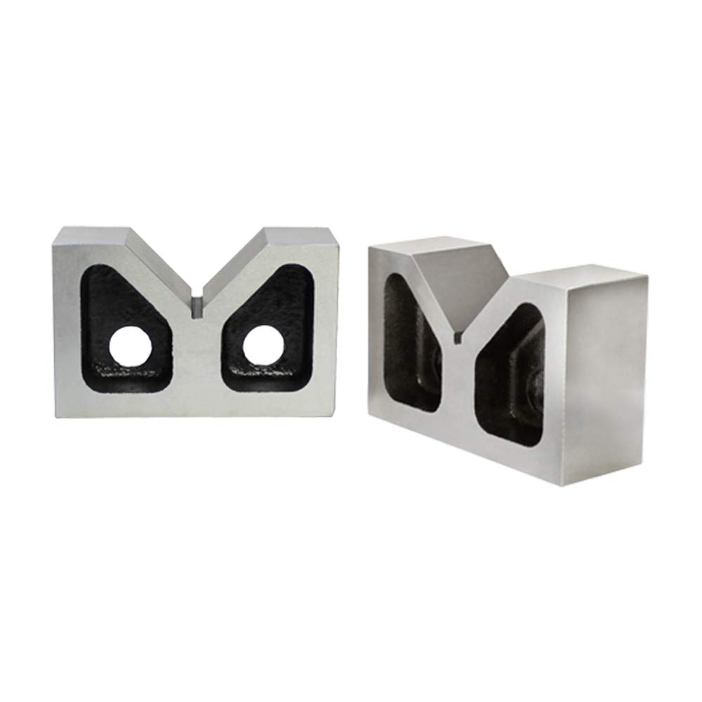 3 Inch Cast Iron VEE Blocks with Parallels - Precision Measuring Tools for Metalworking, Machining, and Workshop Applications