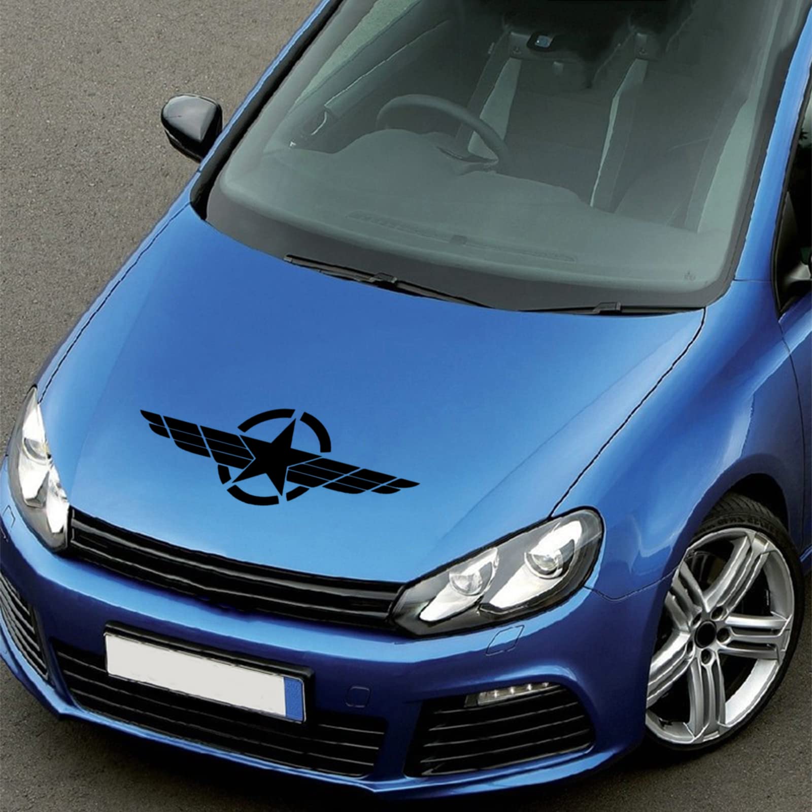 Universal Car Hood Vinyl Decal Stickers - Custom Auto Bonnet Graphics for Sports & Racing Cars - DIY Exterior Modification Accessories in Black - Perfect for Car Shows, Street Racing & Vehicle Personalization