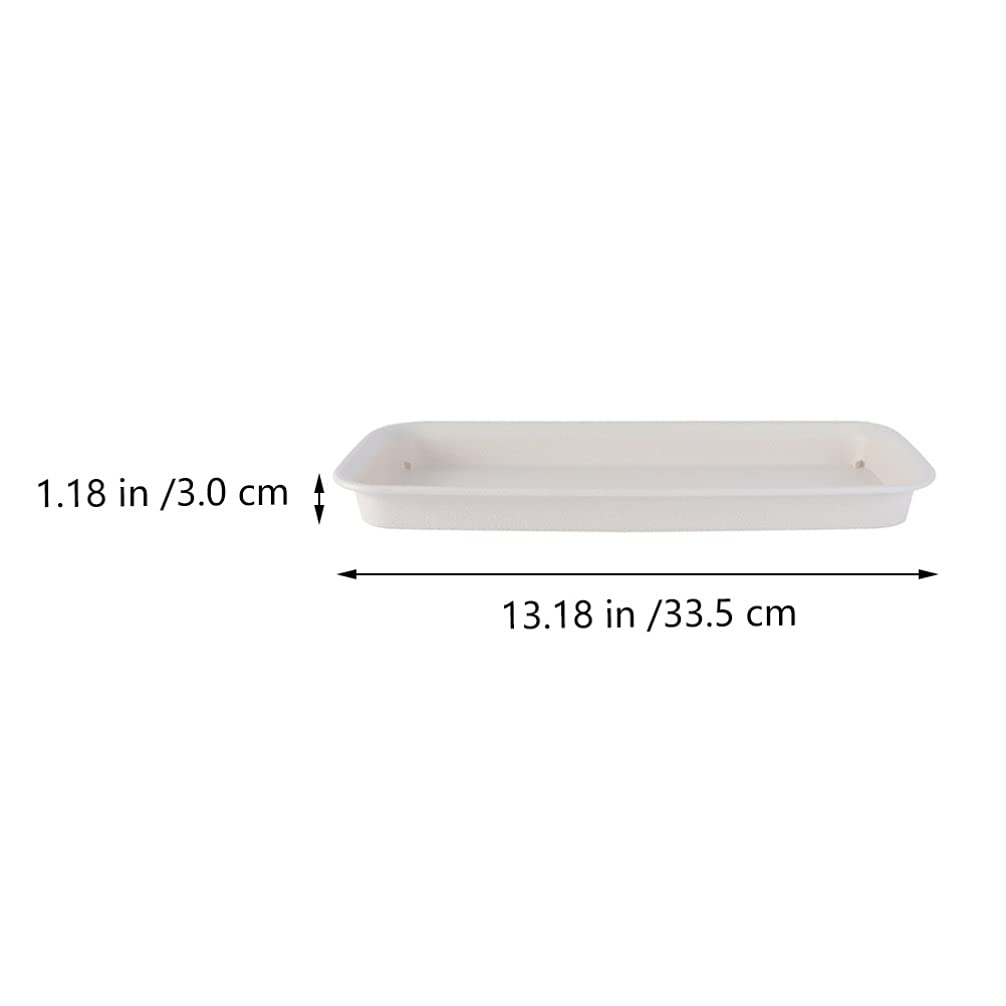 DOITOOL 6-Pack Clear Plastic Plant Saucers for Indoor and Outdoor Use - Drip Trays for Flower Pots, Garden Planters, and Potted Plants - Beige Water Catcher Dishes for Home Decor, Balcony, Patio, and Gardening