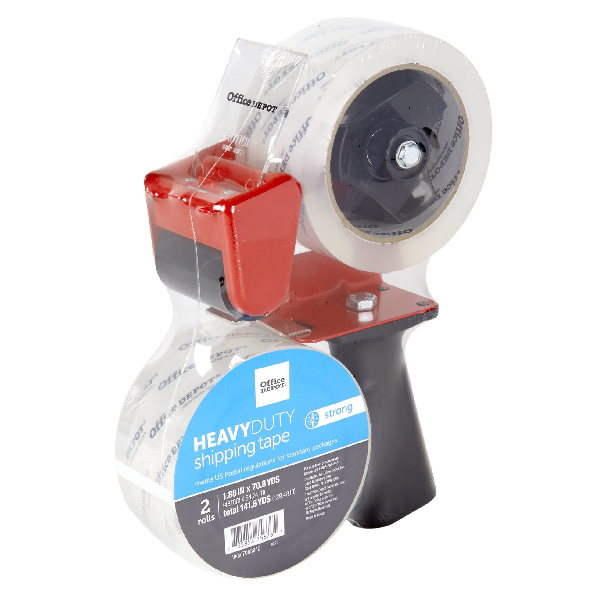 Office Depot® Heavy Duty Shipping Packing Tape with Dispenser - 1.89