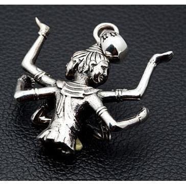 925 Sterling Silver Brahma Hindu God Pendant Necklace - Spiritual Jewelry for Meditation & Blessings
