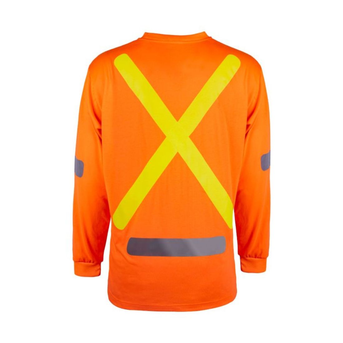 Terra Hi-Vis Long Sleeve Cotton Work Shirt 116617 - Orange Safety Shirt for Construction, Road Work & Outdoor Labor | High Visibility Workwear for Men
