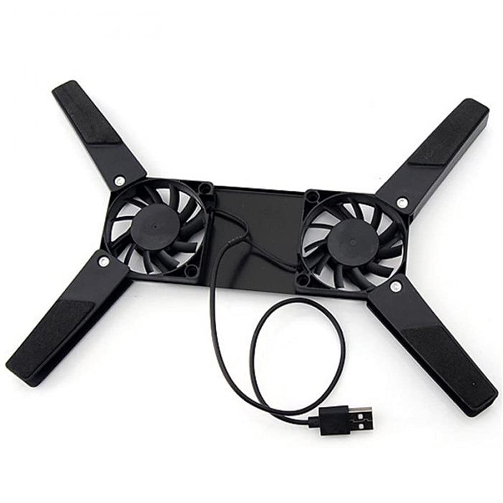 PDGJG Foldable USB Laptop Cooler Pad with Dual Fans - Portable Notebook Cooling Stand for Computer Accessories | Perfect for Gaming, Office Work & Home Use