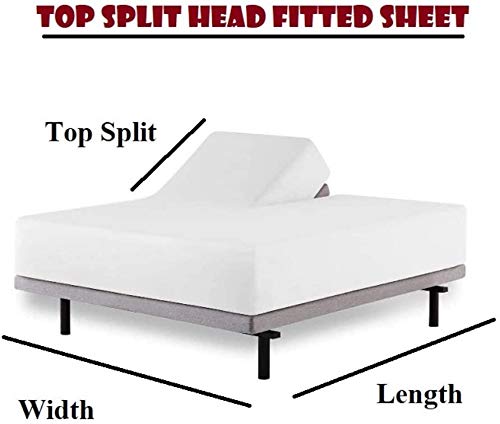Split King Sheets Set for Adjustable Beds - 100% Cotton Taupe Striped Bedding - 400 Thread Count, 15