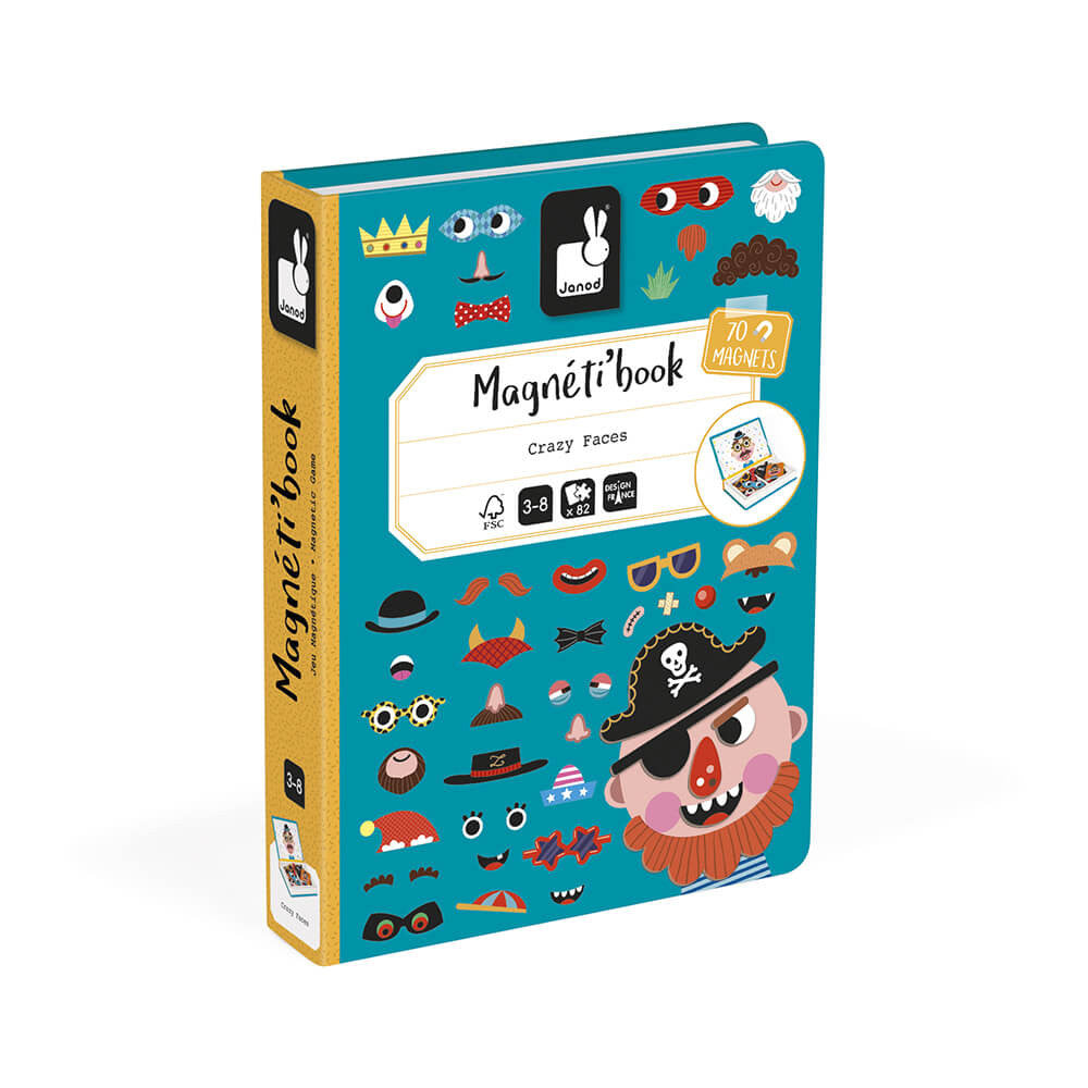 Magnetic Books for Kids - Boys Crazy Faces Interactive Learning Toy | Fun Educational Activity for Home & Travel