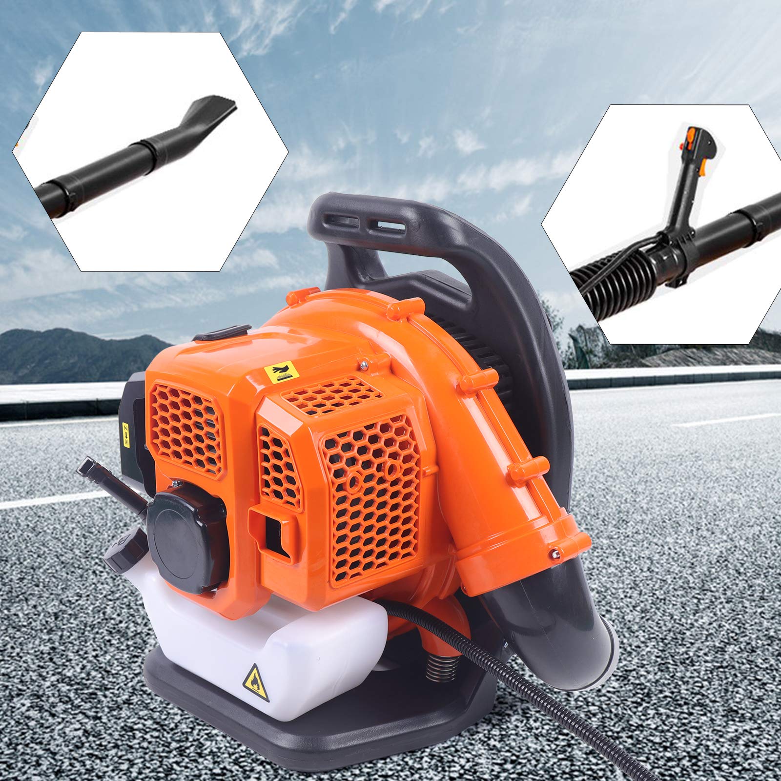 42.7CC 2-Stroke Gas Powered Backpack Leaf Blower - Commercial Grade Yard Blower for Landscaping, Lawn Care & Fall Leaf Cleanup