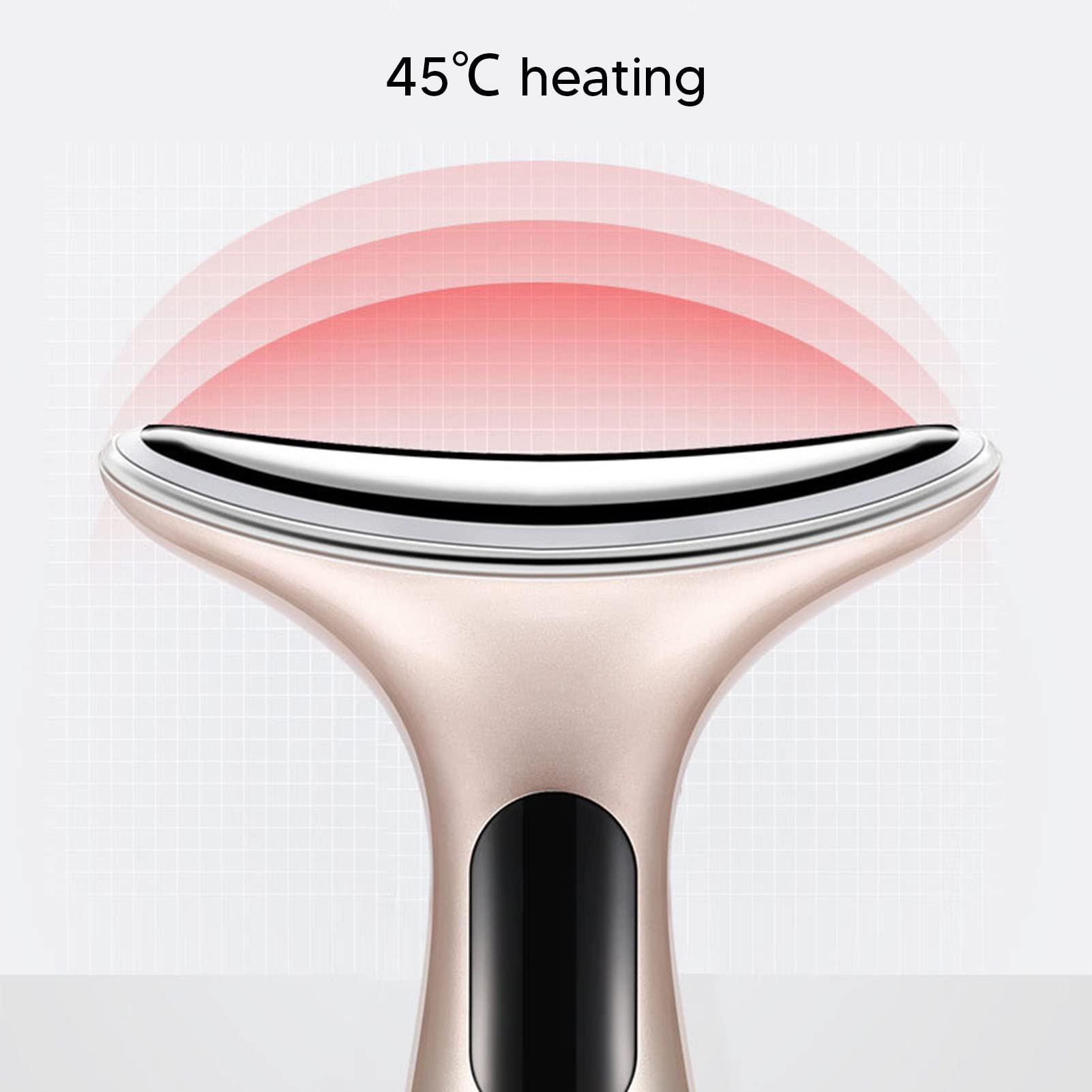 Microcurrent Neck Lifting Massager - Anti-Aging Skin Tightening Device with Vibration Technology to Reduce Fine Lines & Wrinkles | Perfect for Home Spa & Beauty Routine