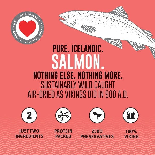 Premium Icelandic Salmon Fish Chips Dog Treats - All-Natural, Grain-Free Snacks for Dogs - Perfect for Training, Rewards & Dental Health