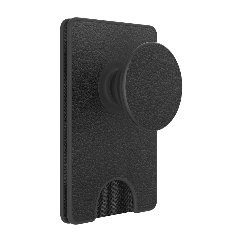Pebbled Vegan Leather PopWallet - Slim RFID Blocking Card Holder for iPhone & Android - Perfect for Travel, Shopping & Everyday Use