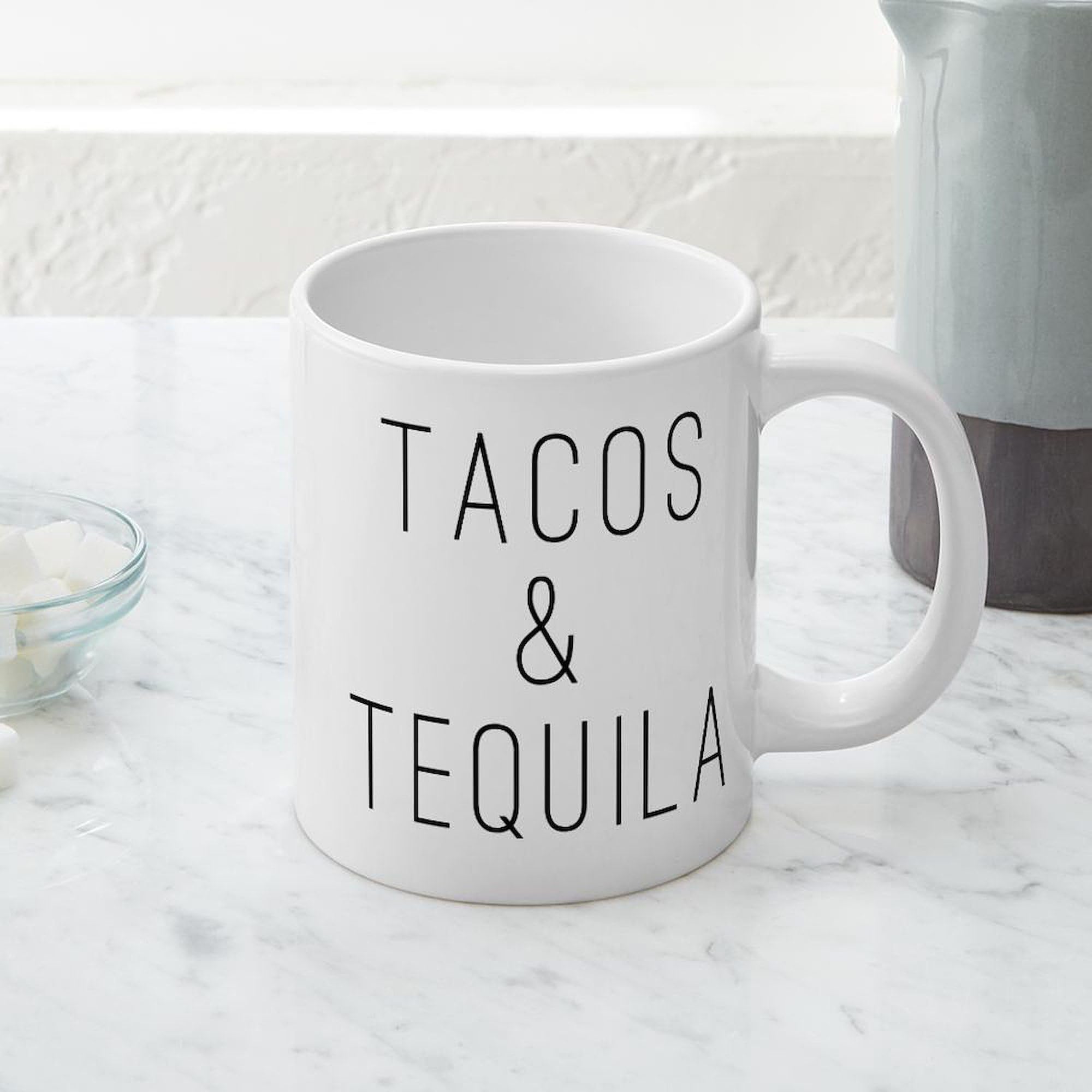 Tacos And Tequila 20 oz Ceramic Coffee Mega Mug - Large Insulated Coffee Cup for Home, Office & Travel - Perfect for Hot & Cold Beverages, Gift Idea for Taco Lovers