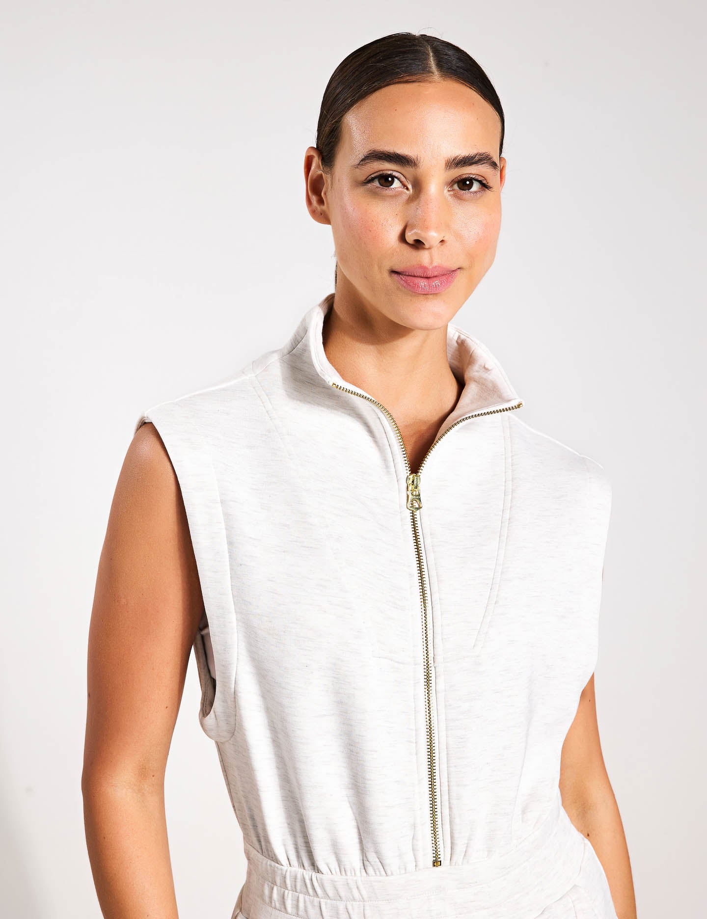 Linvale Playsuit Ivory Marl - Stylish Women's Jumpsuit for Casual Wear, Summer Outfits & Beach Vacations