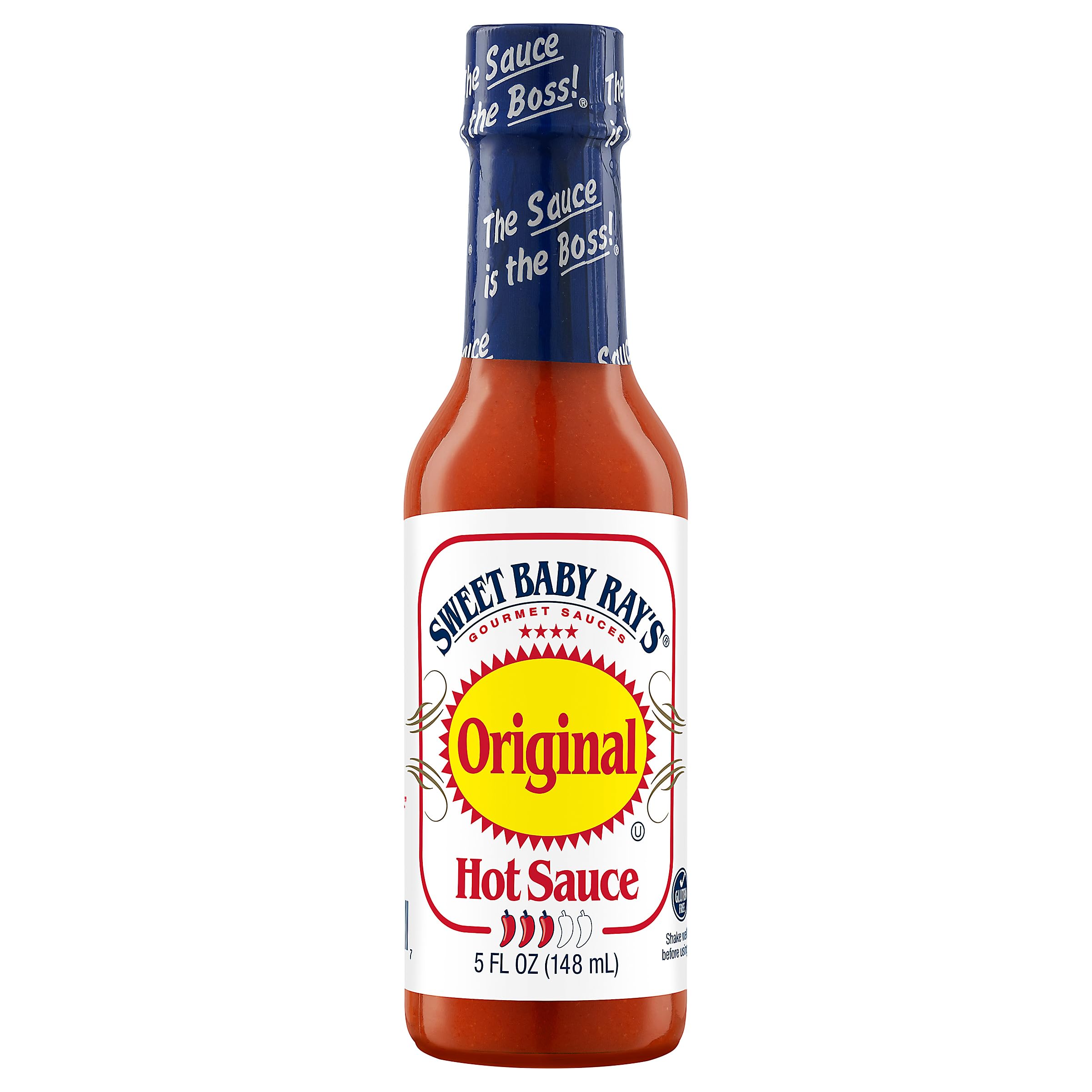 Sweet Baby Ray's Original Hot Sauce - 5 Fl Oz (Pack of 4) | Premium BBQ & Wing Sauce for Grilling, Cooking & Dipping | Spicy Flavor Enhancer for Meats, Burgers & Tacos