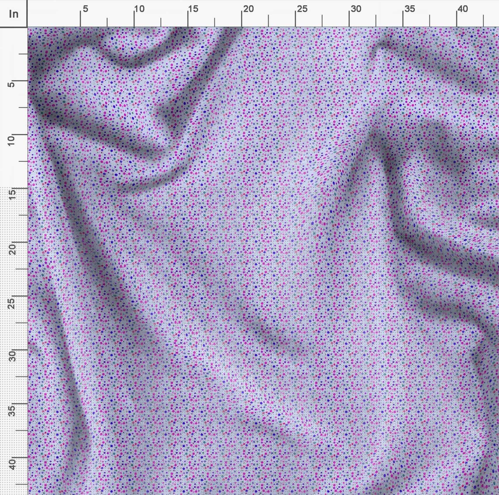 Soimoi Moss Georgette Blue Polka Dot Fabric by The Yard - 42 Inch Wide Printed Fabric for Dresses, Blouses & DIY Crafts - Lightweight Flowy Material for Fashion Sewing & Home Decor Projects