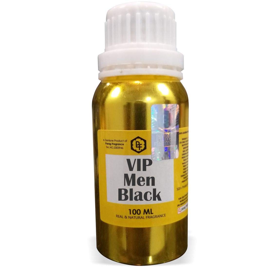 Premium Parag Fragrances VIP Men Black Attar 100ml - Alcohol-Free Perfume Oil for Men | Long-Lasting Scent | Itra | Perfect for Daily Wear, Special Occasions & Gifting