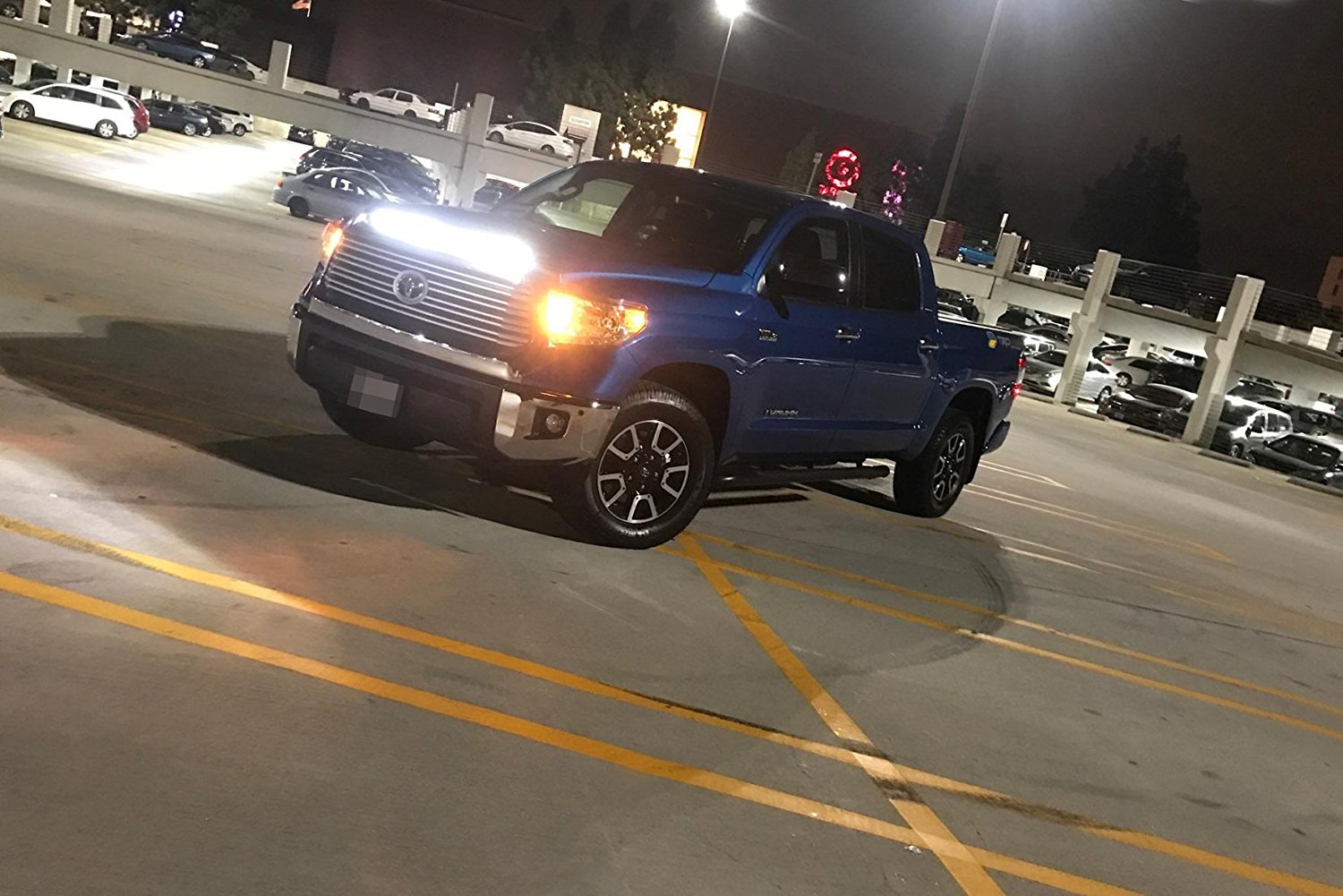 108W 36 LED Light Bar with Hood Scoop Bulge Mounting & Wiring Kit - Compatible with 2014-2021 Toyota Tundra - Perfect for Off-Roading, Night Driving & Truck Customization