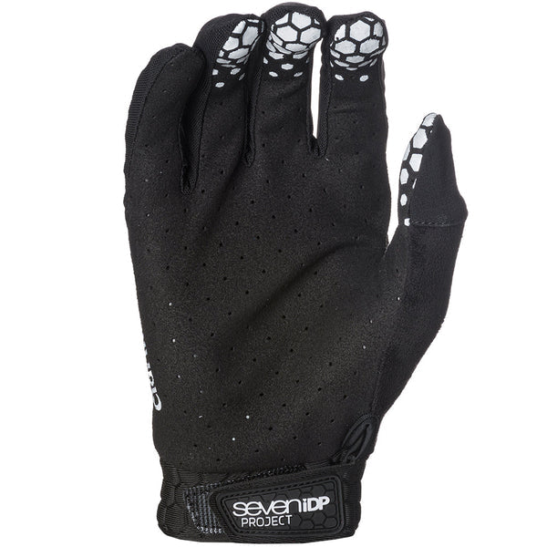 7iDP Project Motorcycle Gloves - Large Size, Black/White - Durable & Comfortable for Riding, Racing & Outdoor Adventures