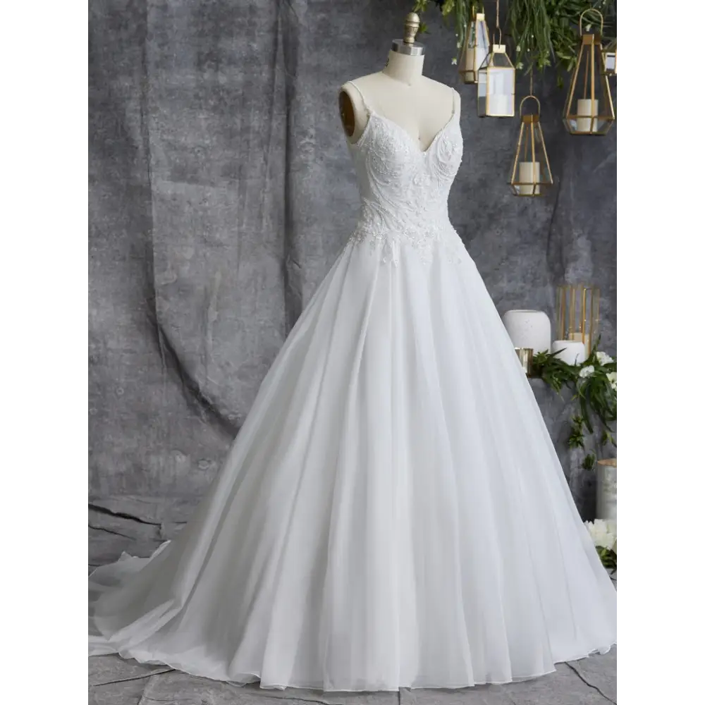 Fairbanks by Maggie Sottero | Elegant Lace Wedding Dress with Beaded Bodice | Perfect for Bridal Gowns, Formal Events & Evening Galas