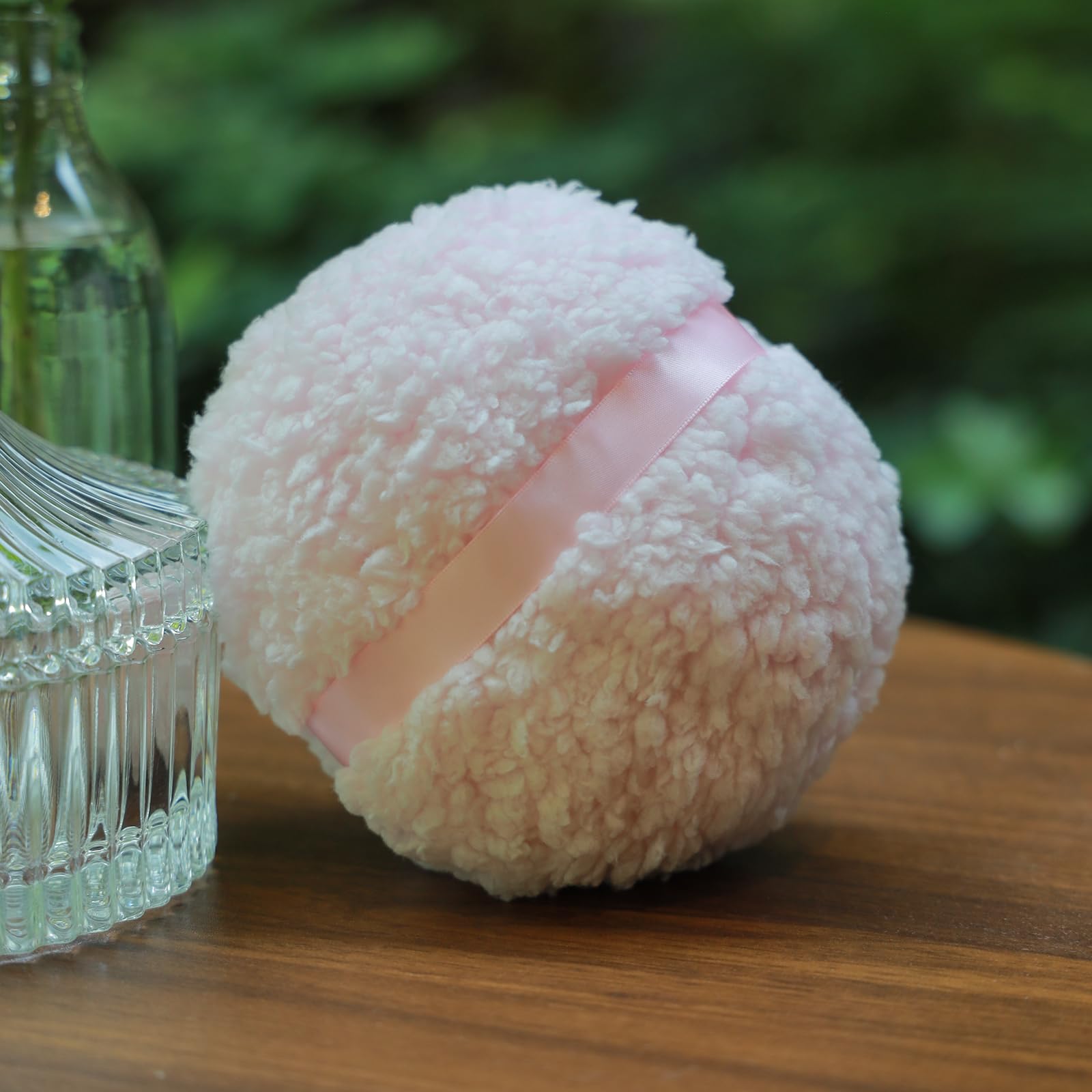 Extra Large Body Powder Puff (6” x 3”) - Oversize Powder Applicator for Loose & Body Powder - Soft Dusting Puff for Women - Perfect for Post-Shower, Baby Care & Makeup Setting